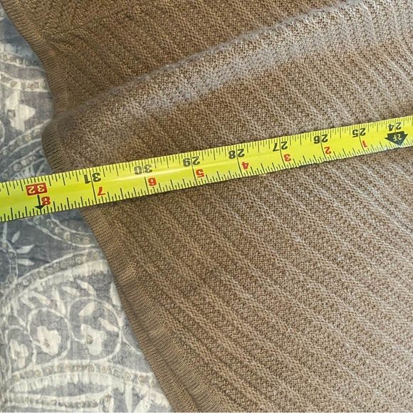 BOUTIQUE PLUS NUDE neutral tan 3/4 SLEEVE ROUND NECK THIN SWEATER TOP SIZE 1X - Picture 5 of 8
